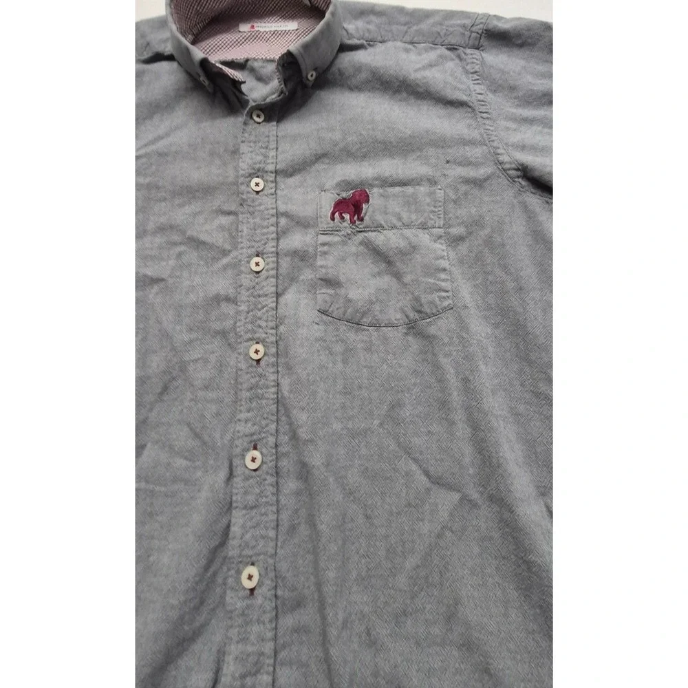 Fredrick Martin‎ Mississippi State men's Grey Button up long sleeve shirt sz. M